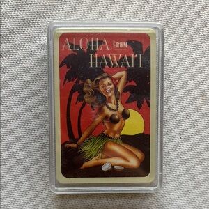 Vintage Aloha from Hawaii Playing Cards Unopened in Clear Plastic with Case